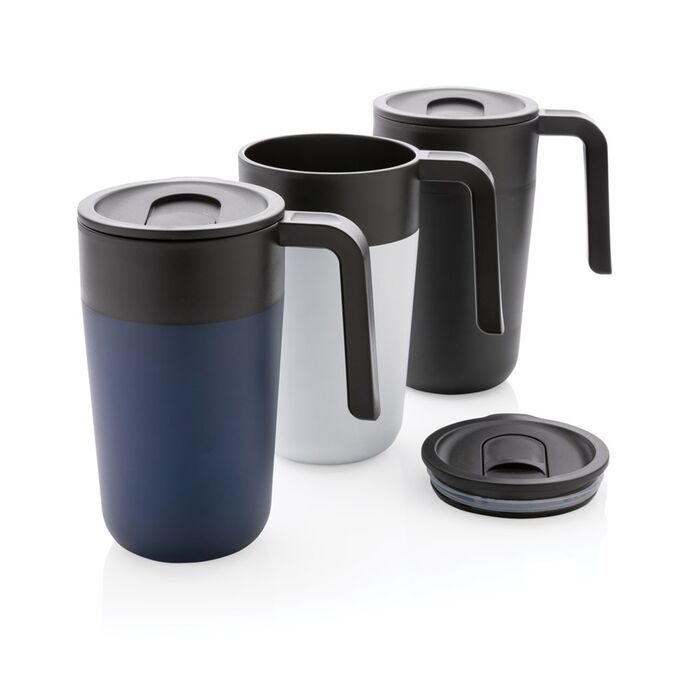 GRS Recycled PP and SS mug with handle