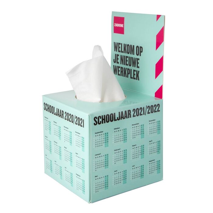 Tissue box with flap