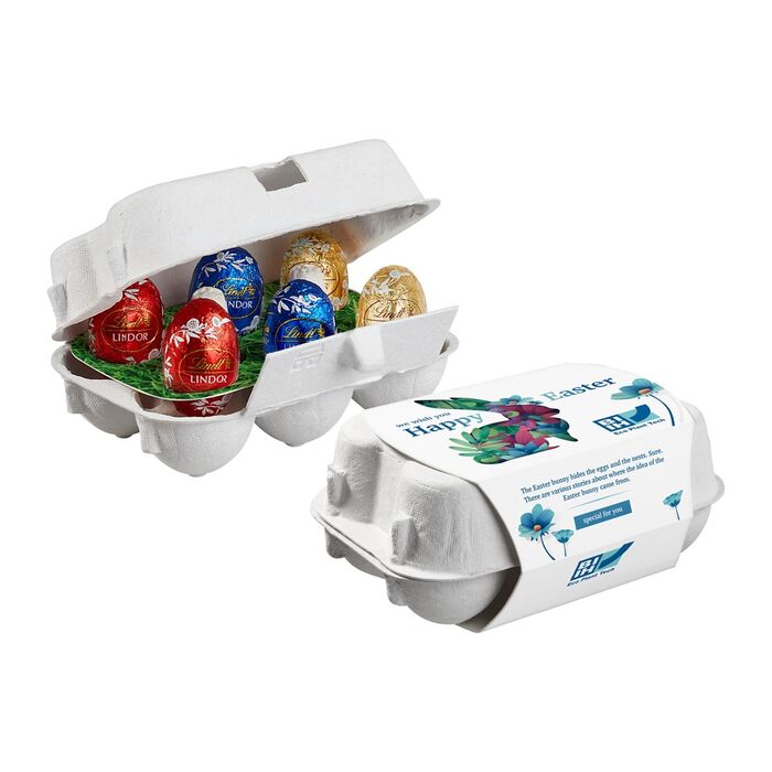 6-PACK Egg Box with Lindt eggs