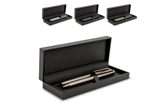 Ball pen and rollerball set Dallas in gift box