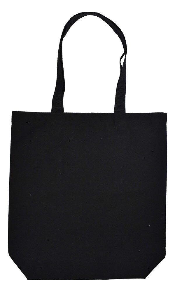 Cotton bag with long handles and bottom gusset