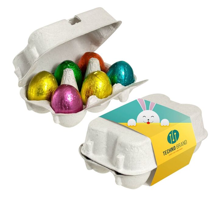 Box of chocolate Easter eggs 6 pcs.