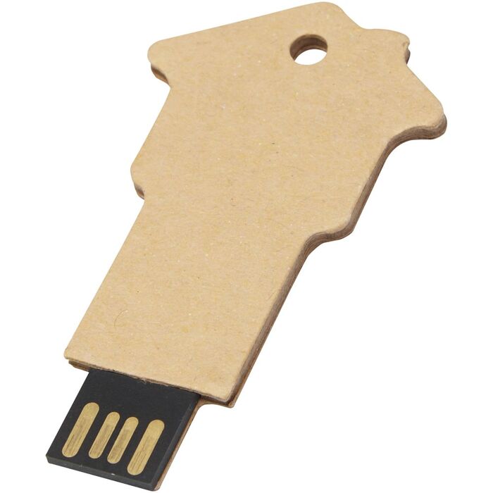 Clé USB 2.0 en papier recyclé en forme de maison