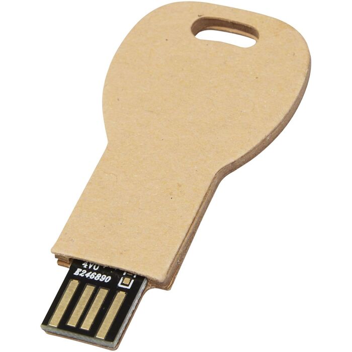Clé USB 2.0 en papier recyclé en forme de clé