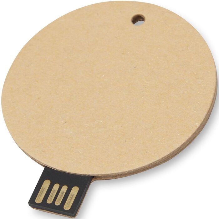 Clé USB 2.0 ronde en papier recyclé