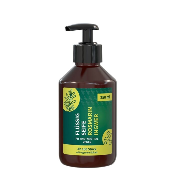 Liquid Soap Rosemary-Ginger, 250 ml, Body Label (R-PET)
