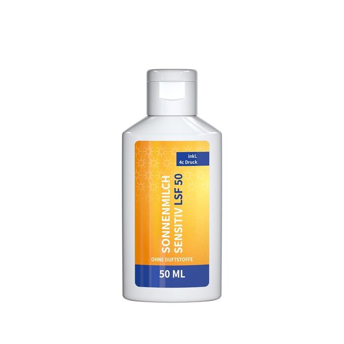 Sun Milk "sensitive" SPF 50, 50 ml, Body Label