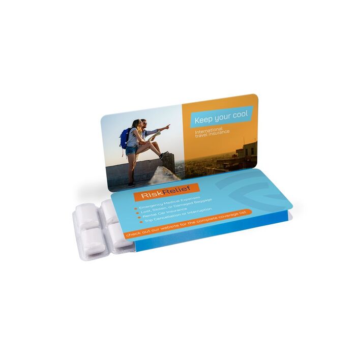 Sportlife chewing gum blister with flap-over
