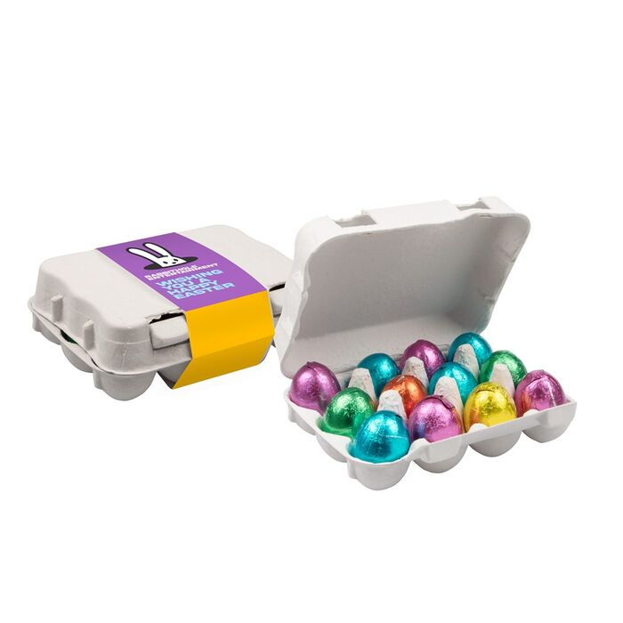 Box of chocolate Easter eggs 12 pieces