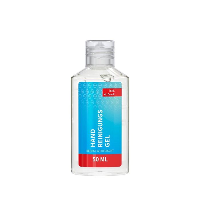 Handreinigingsgel, 50 ml, Body Label (R-PET)