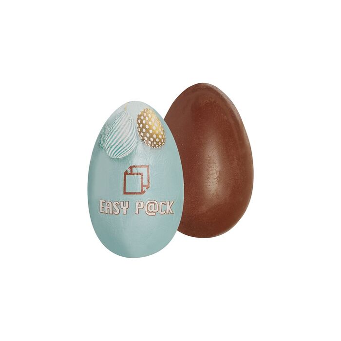 Hollow Easter egg with printed wrapper