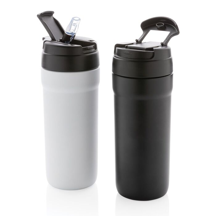 RCS RSS tumbler with dual function lid
